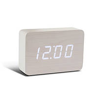 Смарт-будильник деревянный с функцией часов, который также показывает дату и температуру "BRICK"
