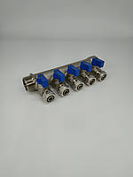 Колектор з кульовими кранами відсікаючий розбірної евроконус 1"х5х16 вн ТМ "ORSO"