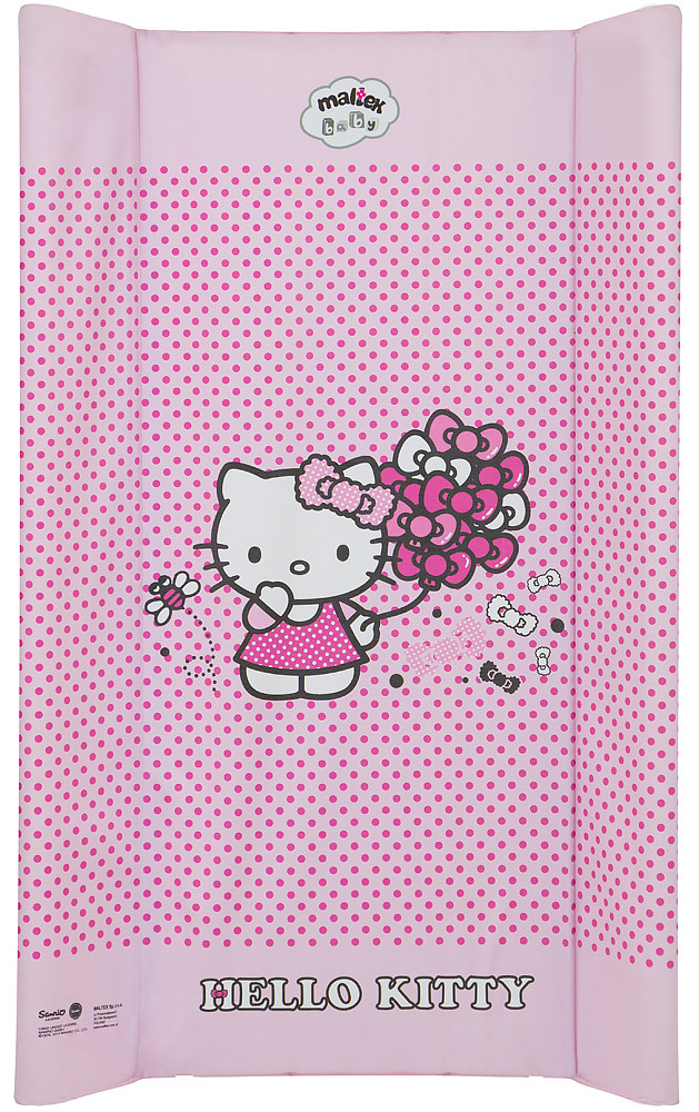 Пеленальний матрац Maltex м'який 50х80 см hello kitty, рожевий 50х80
