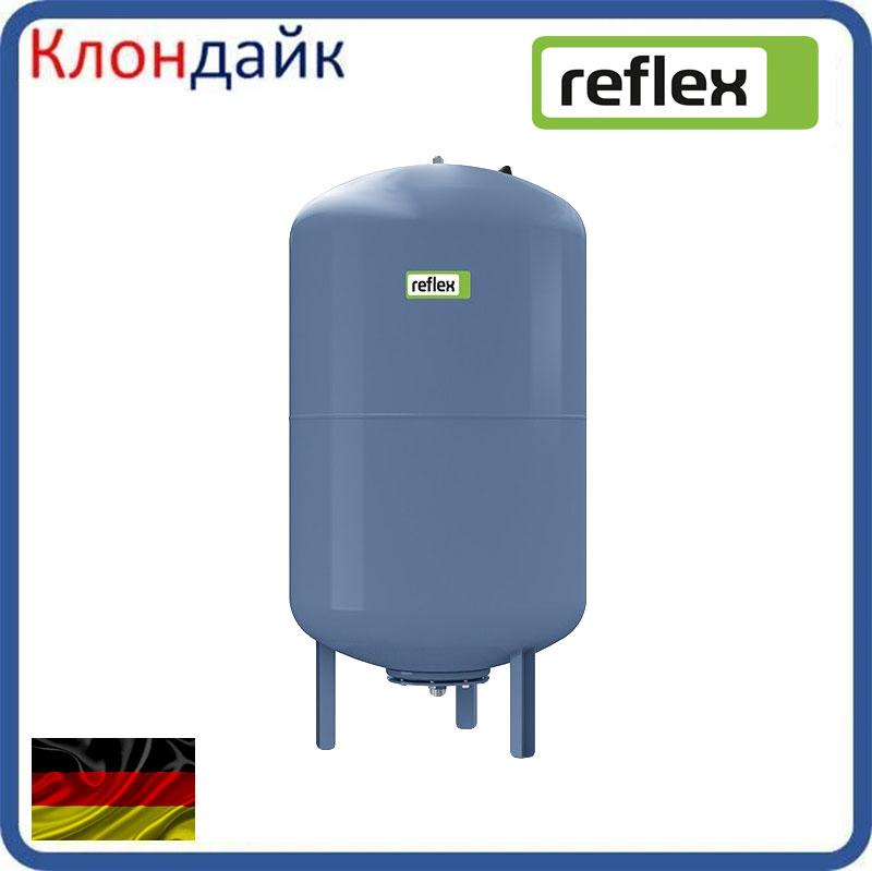 Расширительный бак вертикальный Reflex для водоснабжения DE 100L (синий) резьба 1 - фото 2 - id-p1183643376