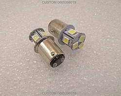 Лампа світлодіодна WHITE P21/5W BAY15D 12V-8 (5+3)SMD-5050-2 контакти