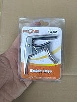 Каподастр для укулеле. FZONE FC-82 UKULELE CAPO (Silver), фото 3