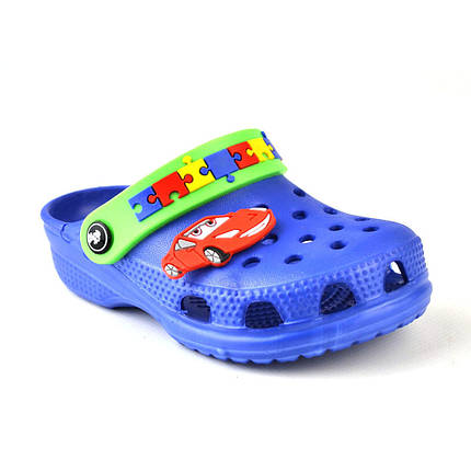 Сабо крокси дитячі 20-30 розмір Синьо-салатовий, фото 1