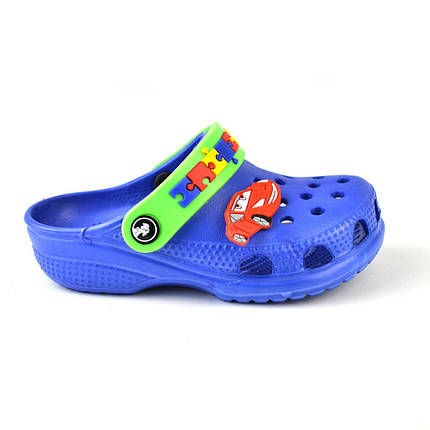 Сабо крокси дитячі 20-30 розмір Синьо-салатовий, фото 2