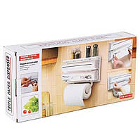 Кухонный диспенсер для пленки, фольги и полотенец Kitchen Roll Triple Paper Dispenser 3 в 1