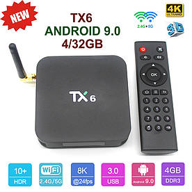 TV-Приставка Tanix TX6 4/32GB (Android Smart TV BOX, Андроид Смарт ТВ Приставка, Андроїд тв бокс)