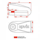 KOVIX KNL15 Протиугінний замок на диск мотоцикла з сигналізацією, фото 3