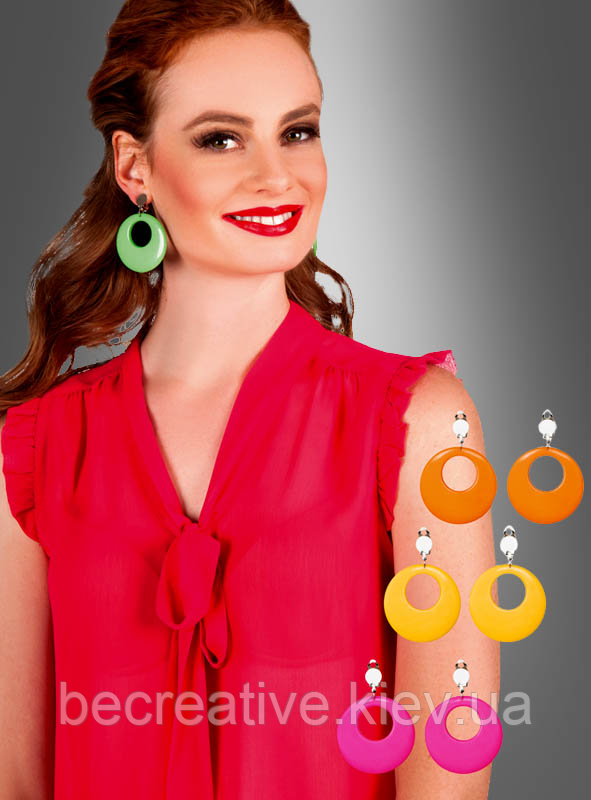 Сережки-кліпси в ретростилі