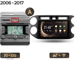 Junsun 4G Android магнітолу для Volkswagen Tiguan 1 NF 2006 — 2017 2ГБ ОЗУ +32 + 4G тип А