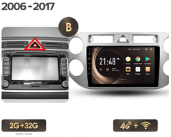 Junsun 4G Android магнітолу для Volkswagen Tiguan 1 NF 2006 — 2017 2ГБ ОЗУ +32 + 4G тип В