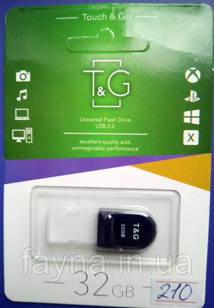 Флешка T&G USB 2.0 Mini-black 32Gb