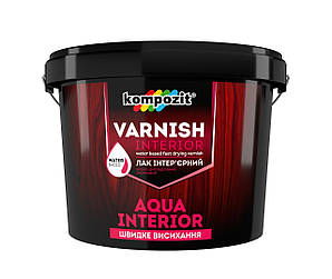 Лак інтер'єрний матовий "AQUA INTERIOR" ВД Kompozit 0,75л