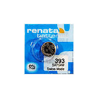 Часовая батарейка Renata 393 / SR 754 W / AG5 (1шт.)
