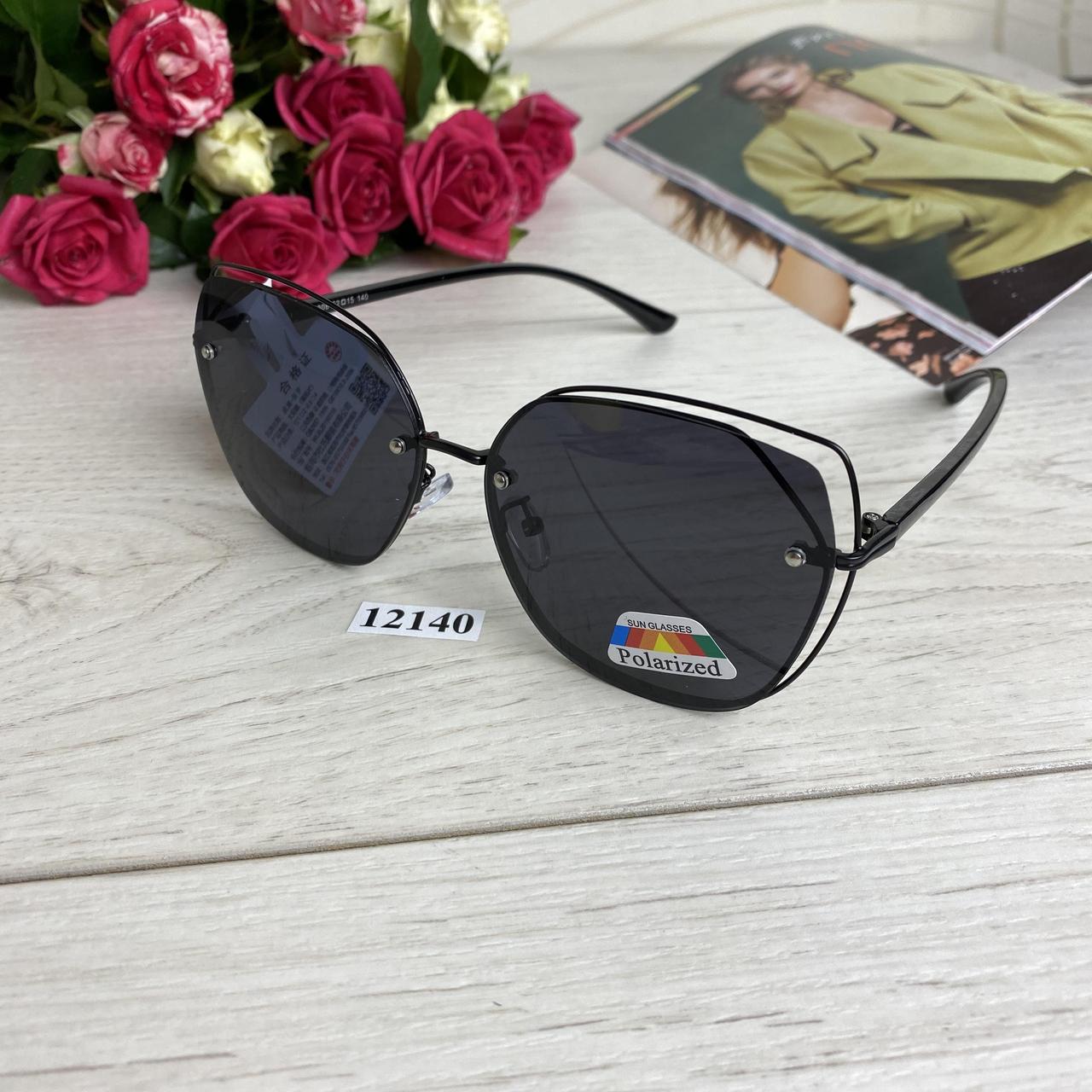 Стильные черные солнцезащитные очки линза polarized - фото 4 - id-p1183759879