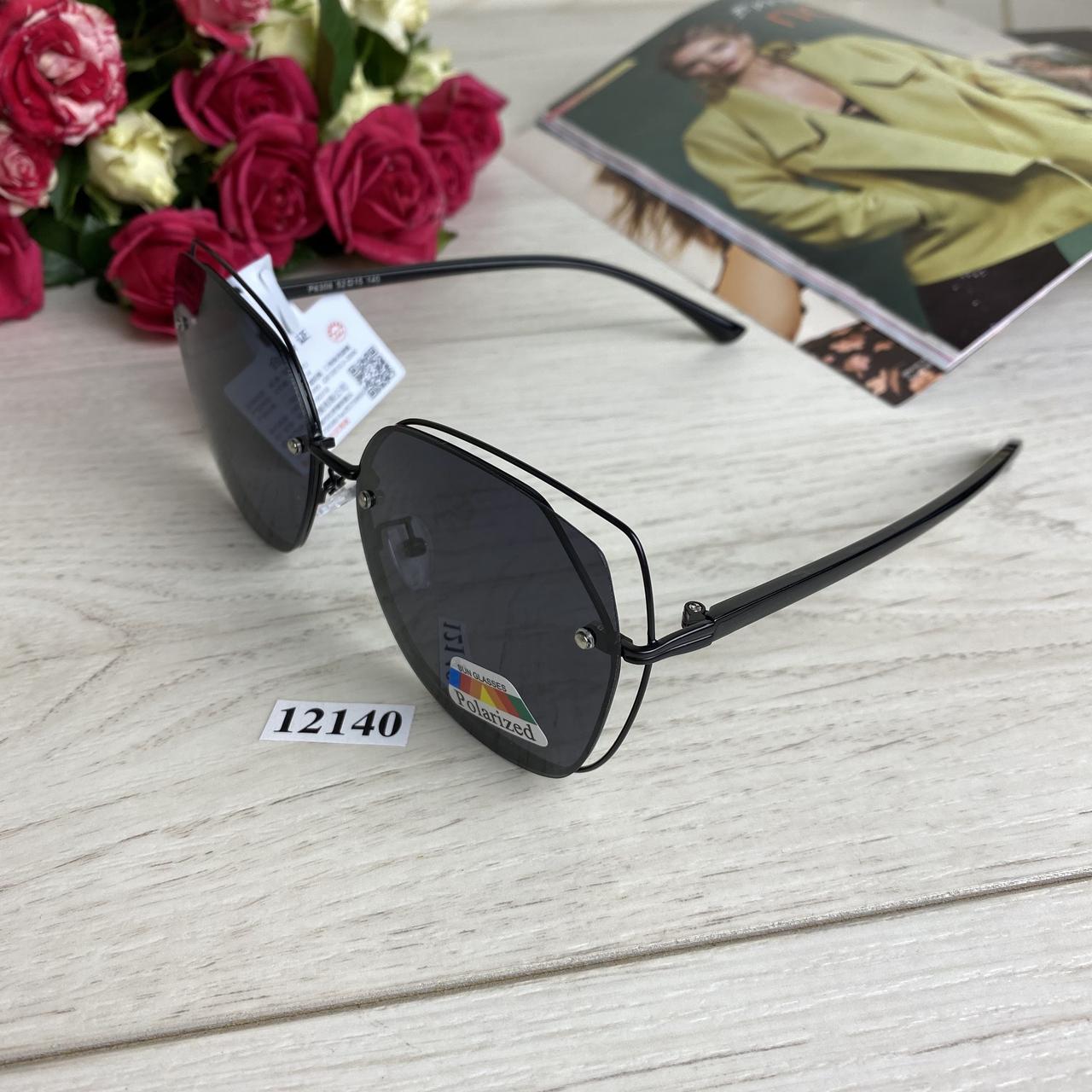 Стильные черные солнцезащитные очки линза polarized - фото 5 - id-p1183759879