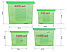 Набор многоразовых силиконовых пищевых судков 2Life 4 л, 1,5 л, 1 л, 0,5 л Зеленый (n-602), фото 2