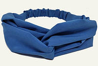 Летняя повязка для волос синяя