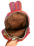 Рюкзак дитячий рожевий зайчик для дівчинки 052Z, фото 4