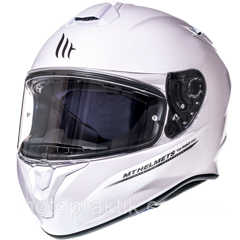 MT Targo Solid A0 Gloss Pearl White, XS Мотошолом інтеграл