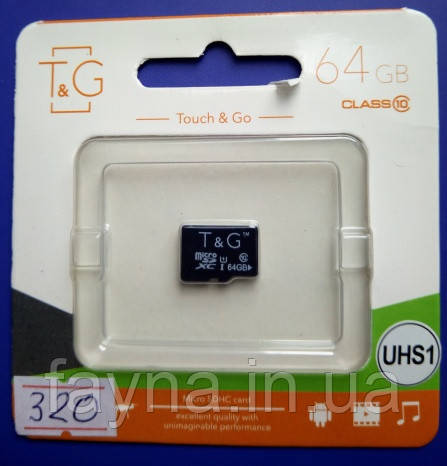 Карта пам'яті T&G 64GB MicroSD HC Class 10
