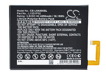Аккумулятор (АКБ батарея) на Lenovo L13D1P32, 4200mAh A5500 IdeaTab/ A8-50F/ A8-50