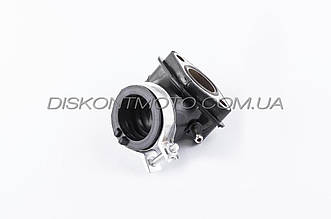 Патрубок карбюратора (колектор) 4T GY6 125/150 152QMI / 157QMJ (силіконовий, чорний) F-429