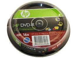 DVD-R 16х 4.7Gb/120min HP штир(10)