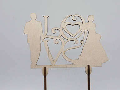 Топер Love. Молодята. 20,5 х 16,5 см. 5шт/уп.