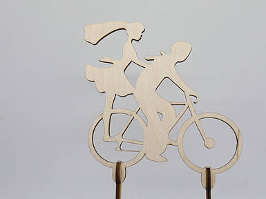 Топер. Хлопець і дівчина на велосипеді. 20 х 15,5 см. 5шт/уп.