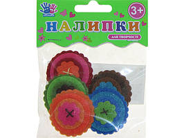 Наклейка для творч. "1В" №951557 Квіти войлок