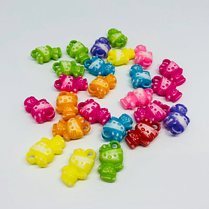 Пластикові декоративні елементи для декупажу. Підвіска Hello Kitty. Колір мікс. 16мм