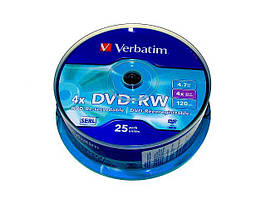 DVD-RW "Verbatim" 4х 4.7Gb/120min штир(25)