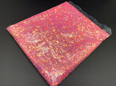 Блискітки для декупажу, скрапбукінгу та інших виробів у вигляді серця Рожевий хамелеон 1кг в упаковці