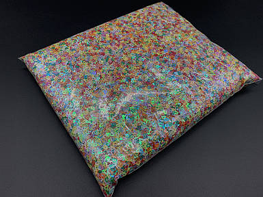 Блискітки серця для декупажу іграшок, скрапбукінгу та інших виробів різнокольорові хамелеон 500 г