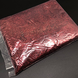 Блискітки для декупажу новорічних іграшок, скрапбукінгу та інших виробів бордового кольору в пакеті