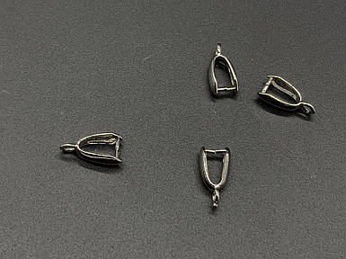 Основа для сережок срібного кольору 14 мм для виготовлення прикрас, матеріал метал