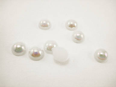 Напівнамистина декоративна 6мм кольору "білі перли" без отворів для декору, рукоділля, хобі