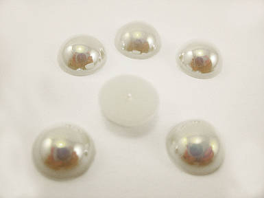 Напівнамистина 10 мм кольору "білі перли" без отворів декоративна для декору, рукоділля, хобі