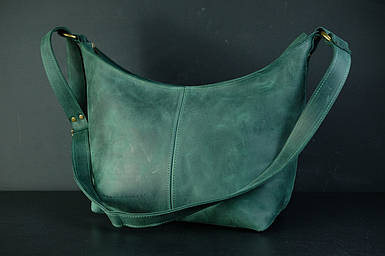 Жіноча сумка Сьюзан з натуральної шкіри колір Зелений