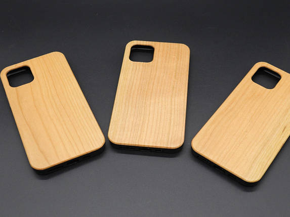 Дерев'яний чохол для телефону iPhone 11 PRO під гравіювання колір "вільха", фото 2