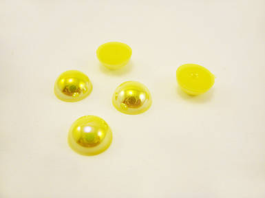 Напівнамистина декоративна 8 мм жовтого кольору без отворів для декору, рукоділля, хобі