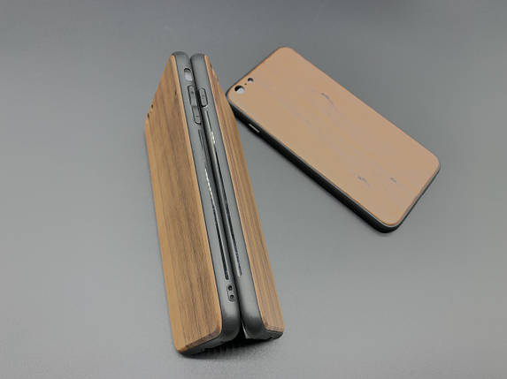 Дерев'яний чохол на смартфон iPhone 6/6s PLUS протиударний "Горіх" під гравіювання, фото 3