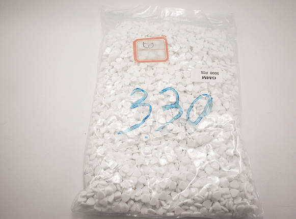 Стрази каміння для прикрашання предметів / Серце / Білого кольору / 6 мм, фото 2