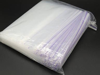 Пакет струна для пакування та зберігання дрібних деталей 16х25 із замком-застібкою zip-lock 100 шт/уп Пакет Гріппер