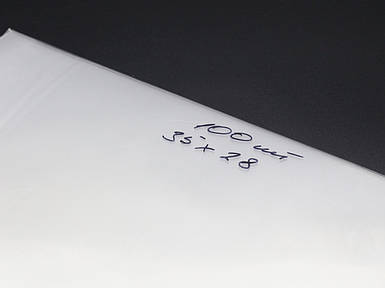 Поліпропіленові пакети без липкої стрічки. 35х28 см. 25мкр. 100шт/уп. для пакування та зберігання прозорі