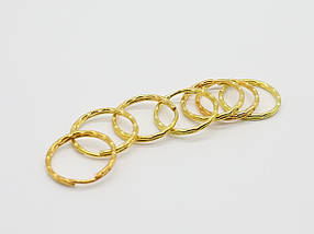 Кільце рифлене. Колір "золото". 28мм, фото 5