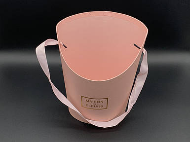 Коробки для квітів з ручкою. Колір рожевий. 22х17см