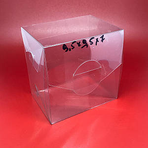 Коробки збірні прозорі пластикові 9.5 х 9.5 х 7 см 200 мкр 50 шт