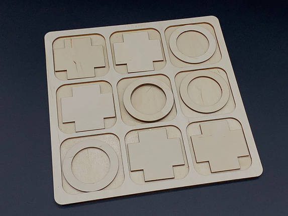 Дерев'яні гри. Хрестики-нулики 25х25см, фото 1