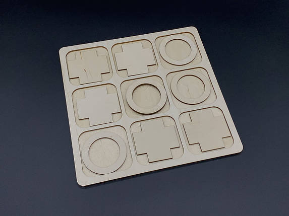 Дерев'яні гри. Хрестики-нулики 25х25см, фото 2